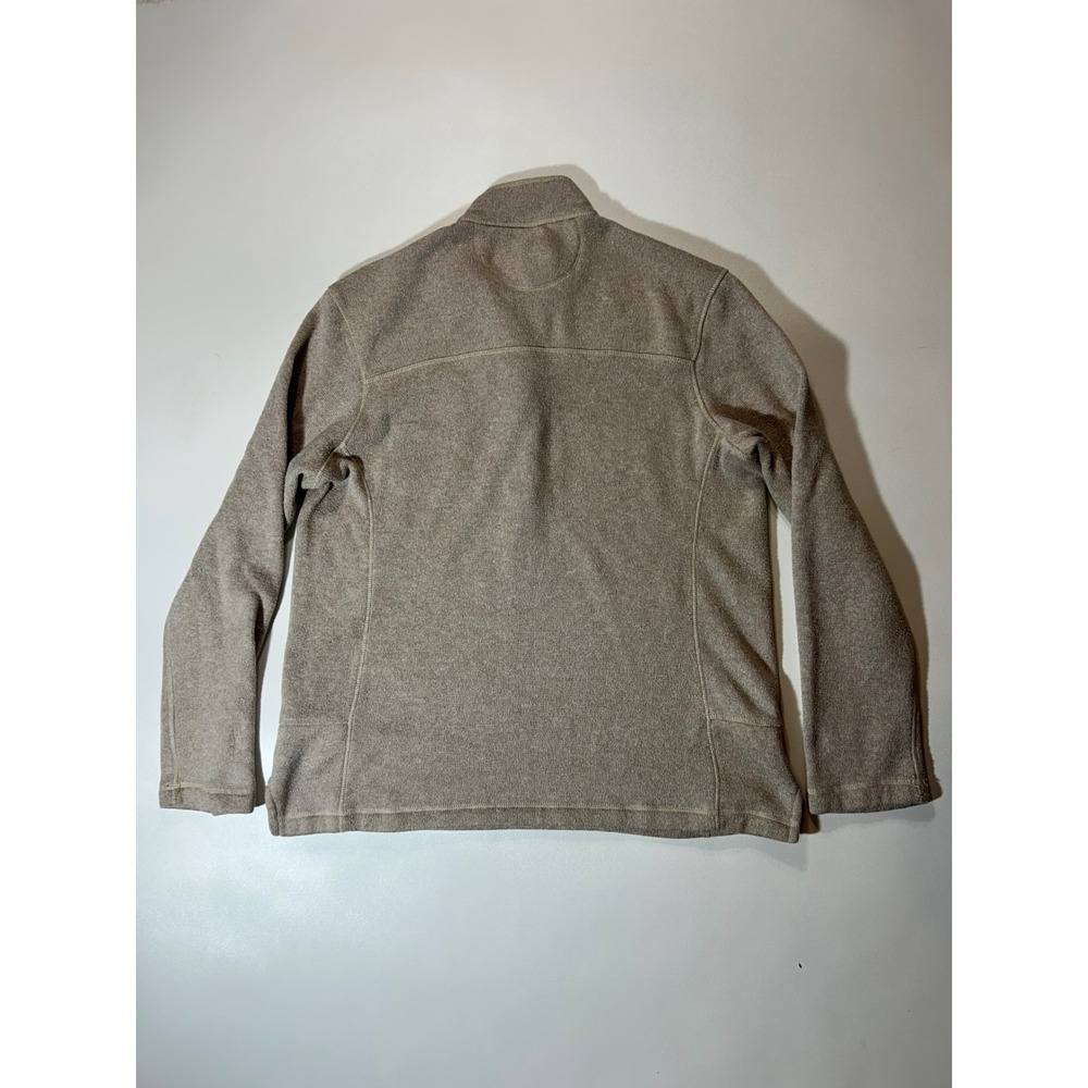 Woolrich Quarter Zip Pullover Mens Large Tan Excellent Fleece Lined Mock Neck - Picture 2 of 8